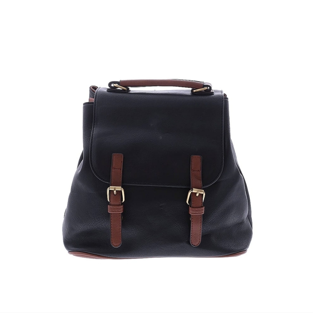 Black and brown convertible backpack
